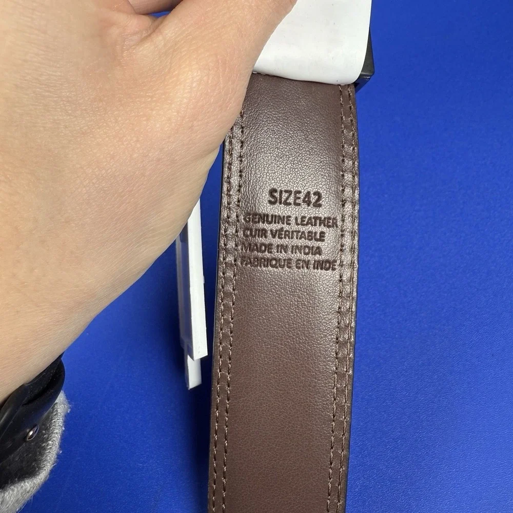 Robert‎ Graham BAROLO REVERSIBLE BELT Tan/Brown Leather Size 42 $98 New